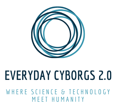 The logo from the project Everyday Cyborgs 2.0 - where science and technology meet humanity